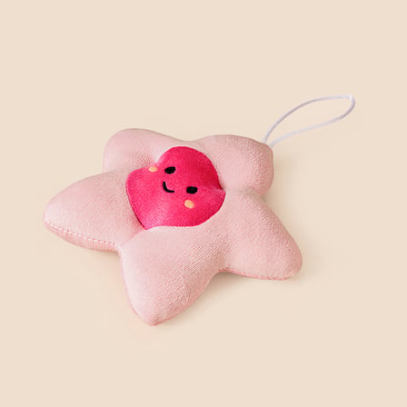 Soft Çiçek Figürlü Yumuşak Süs - Pembe - 15x12 cm