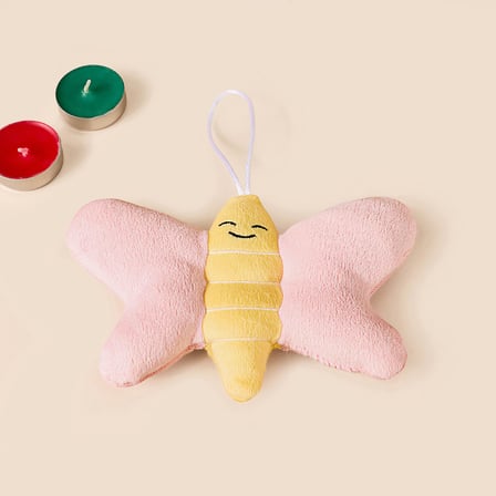 Soft Kelebek Figürlü Yumuşak Süs - Pembe - 16x12 cm