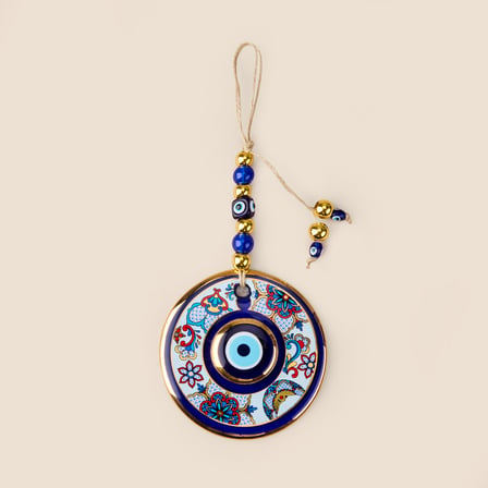 Deco Flowers and Moon Nazarlık - Renkli - 13 cm