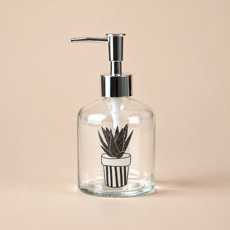 Cam Sıvı Sabunluk - Asorti - 300 ml