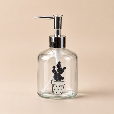 Cam Sıvı Sabunluk - Asorti - 300 ml