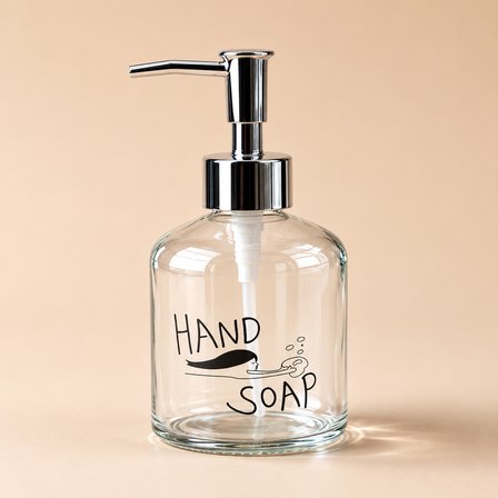 Cam Sıvı Sabunluk - Asorti - 300 ml