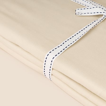 Soft Basic Çift Kişilik Düz Kenar Saten Çarşaf - Bej - 240x260 cm