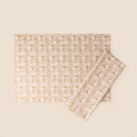 Soft Marfil 2'li Yastık Kılıfı - Ekru / Kahverengi - 50x70 cm