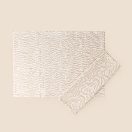 Soft Clay 2'li Yastık Kılıfı - Beyaz / Bej - 50x70 cm