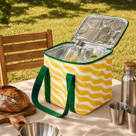 Living Desenli Termos Çanta - Sarı - 25 lt