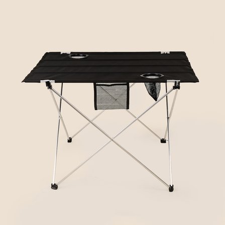Katlanabilir Kamp Masası - Siyah - 73x55x48 cm