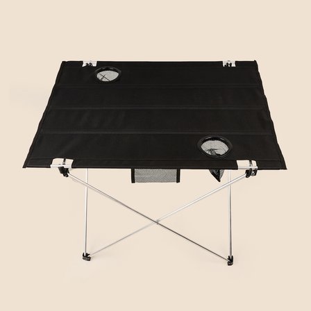 Katlanabilir Kamp Masası - Siyah - 73x55x48 cm