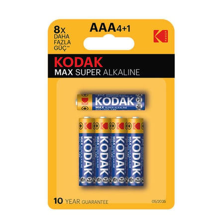 4+1 Max Alkalin İnce Pil - Mavi