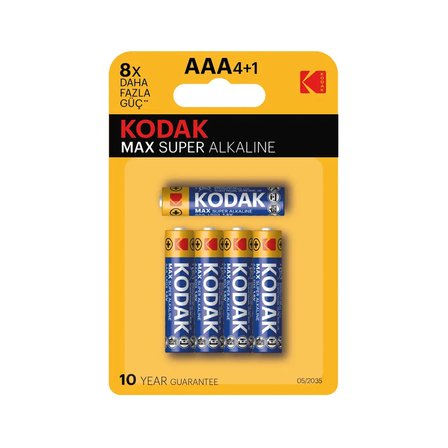 4+1 Max Alkalin Kalem Pil - Mavi