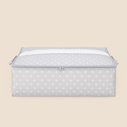Living Mega Boy Baza Altı Şeffaf Detaylı Hurç - Gri - 74x46x22 cm