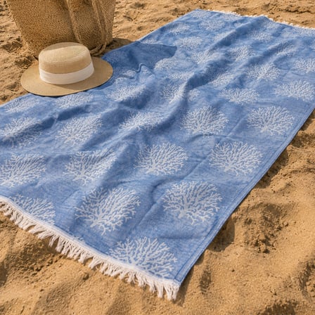 Soft Mercan Peştamal - Mavi - 80x140 cm