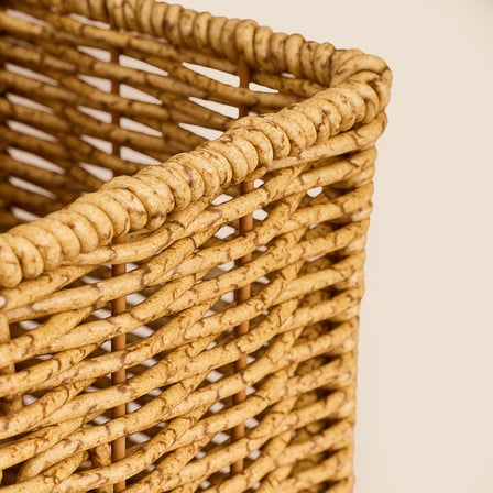 Rattan Kaşıklık - Kahverengi - 10x10x12 cm