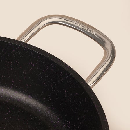 Siyah İnci Granit Derin Tencere - 20 cm