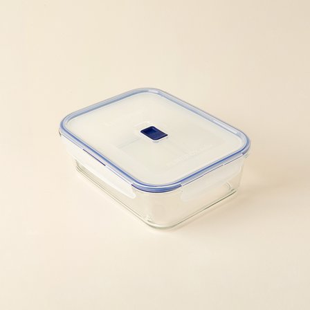 Pure Box Active Kilitli Kapak Saklama Kabı - Mor / Şeffaf - 1970 ml
