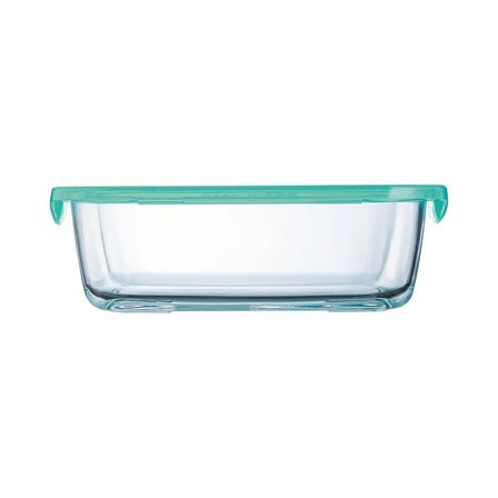 Keep'n Box Active Kilitli Kapak Saklama Kabı - Şeffaf / Turkuaz - 820 ml