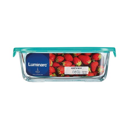 Keep'n Box Active Kilitli Kapak Saklama Kabı - Şeffaf / Turkuaz - 1970 ml