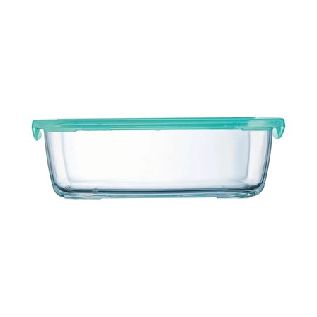 Keep'n Box Active Kilitli Kapak Saklama Kabı - Şeffaf / Turkuaz - 1220 ml