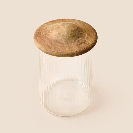 Mia Mushroom Cam Kavanoz - Şeffaf - 950 ml