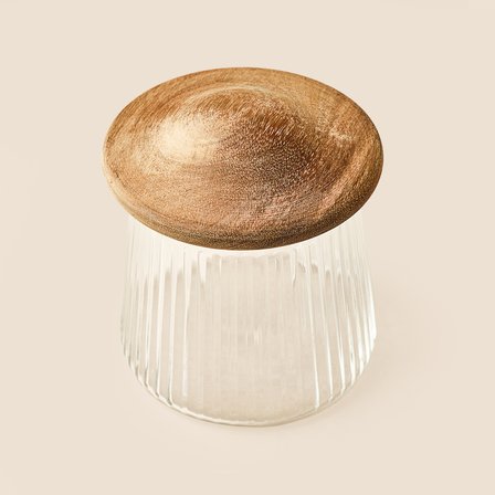 Mia Mushroom Cam Kavanoz - Şeffaf - 650 ml