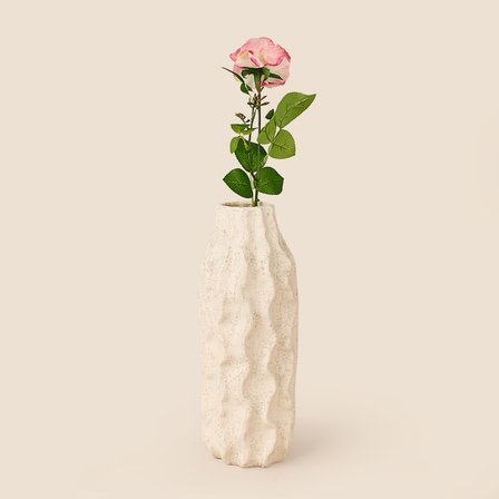 Deco Katmerli Gül Yapay Dal Çiçek - Açık Pembe - 50 cm