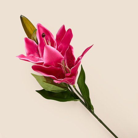 Deco Zambak Yapay Dal Çiçek - Pembe - 63 cm