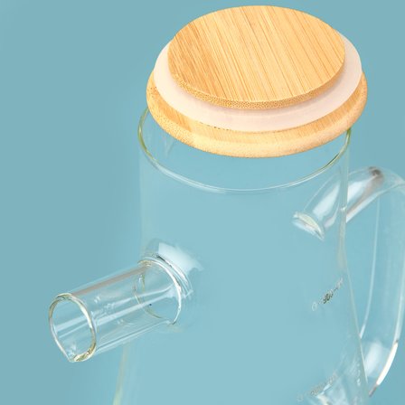 Borosilikat Cam Yağlık Sosluk - Şeffaf / Açık Kahverengi - 900 ml