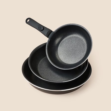 All in One Titanium 4 Parça Tava Seti - Siyah