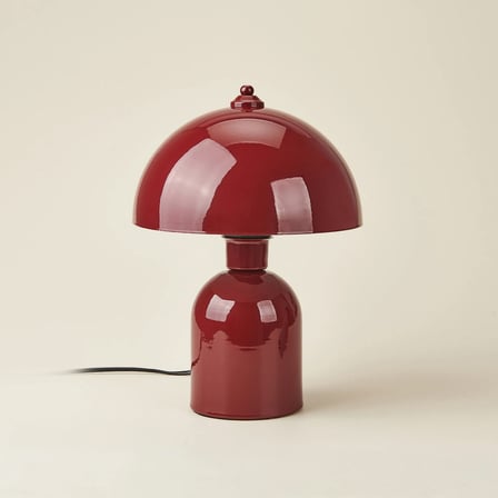 Lighting Metal Mantar Abajur - Bordo - 40 cm