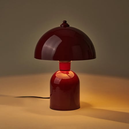 Lighting Metal Mantar Abajur - Bordo - 40 cm