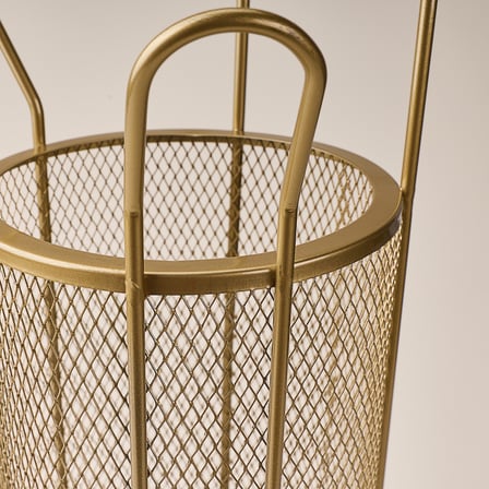 Design Metal Sepetli Tuvalet Kağıtlığı - Antik