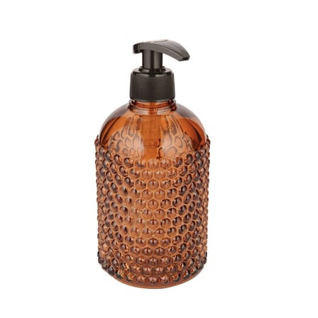 Design Yıldız Cam Sıvı Sabunluk - Amber