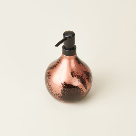 Design Celina Cam Sıvı Sabunluk - Siyah / Kahverengi
