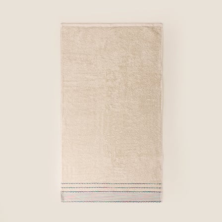 Soft Grad Yüz Havlusu - Bej / Mavi - 50x90 cm