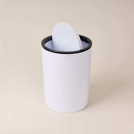 Kristal Banyo Çöp Kovası - Beyaz - 5 lt