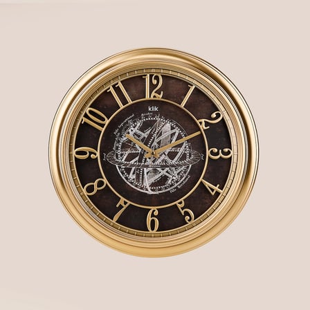 Klik Babil Astro Işıklı Duvar Saati - Gold - 46 cm