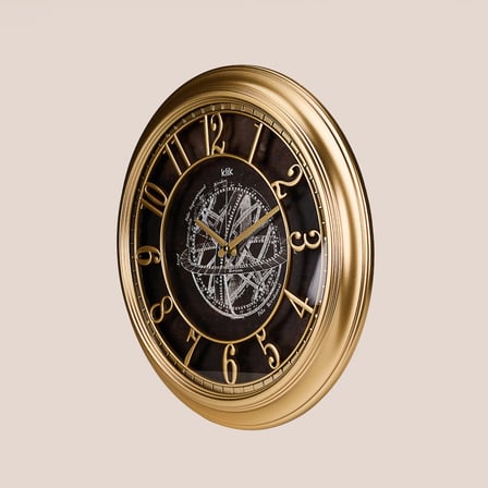 Klik Babil Astro Işıklı Duvar Saati - Gold - 46 cm