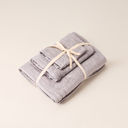 Microcotton 3'lü Havlu Seti - Gri
