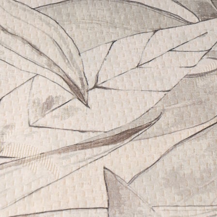 Soft Leaf Dikdörtgen Sihirli Banyo Paspası - Ekru - 50x70 cm