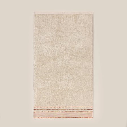 Soft Grad Yüz Havlusu - Bej / Turuncu - 50x90 cm