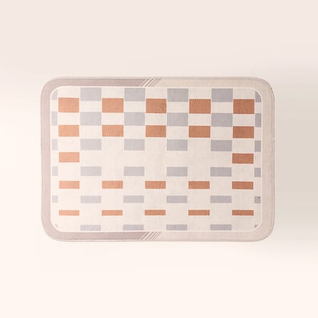 Soft Dama Dikdörtgen Sihirli Banyo Paspası - Ekru - 50x70 cm