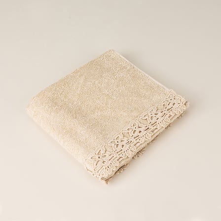 Soft Ella Yüz Havlusu - Krem - 50x90 cm