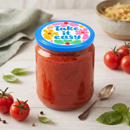 12'li Kapaklı Kavanoz Seti - Renkli - 300 ml