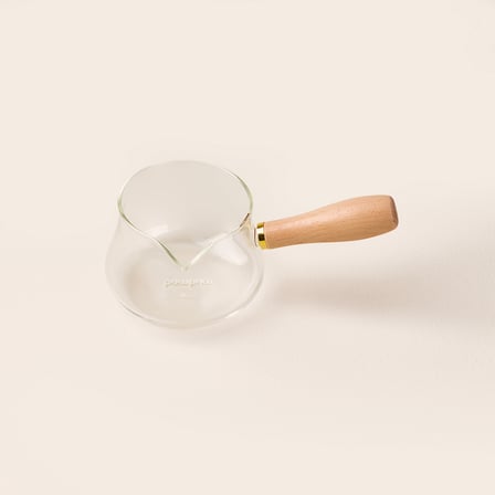 Eva Cam Cezve - Şeffaf / Açık Kahverengi - 250 ml