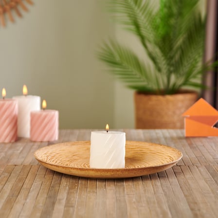 Dekoratif Candle Mum - White -7 cm
