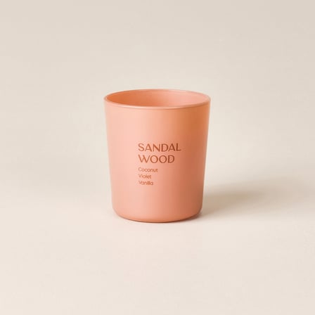 Deco Sandalwood Bardak Mum - Açık Kahverengi - 110 gr