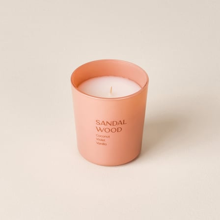 Deco Sandalwood Bardak Mum - Açık Kahverengi - 110 gr