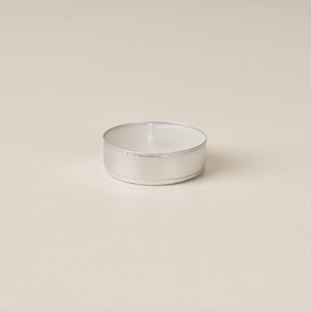 Sakura 10'lu Tealight Mum - Sedef / Beyaz - 3,8 cm