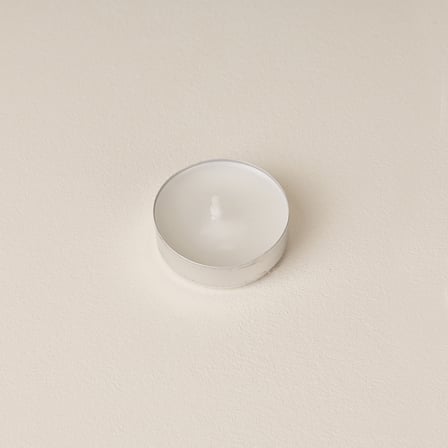 Sakura 10'lu Tealight Mum - Sedef / Beyaz - 3,8 cm