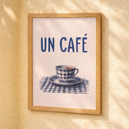 Deco Un Cafe Duvar Panosu - Renkli - 30x40 cm